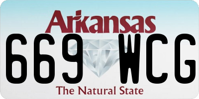 AR license plate 669WCG