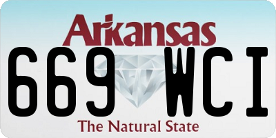 AR license plate 669WCI
