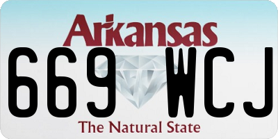 AR license plate 669WCJ