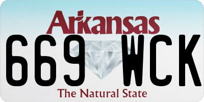AR license plate 669WCK