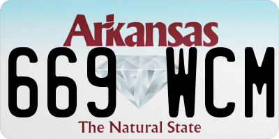 AR license plate 669WCM