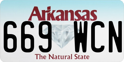 AR license plate 669WCN