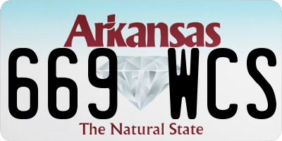 AR license plate 669WCS