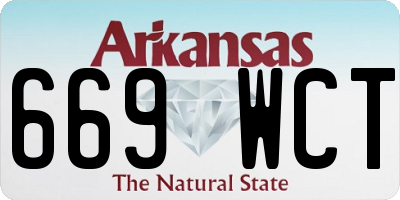AR license plate 669WCT