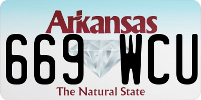 AR license plate 669WCU