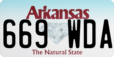 AR license plate 669WDA