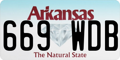 AR license plate 669WDB