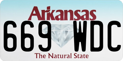 AR license plate 669WDC