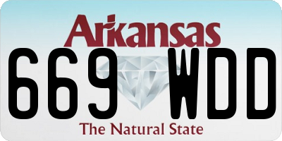 AR license plate 669WDD