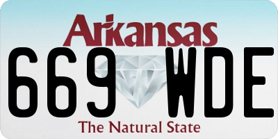 AR license plate 669WDE