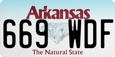 AR license plate 669WDF