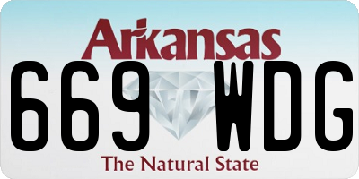 AR license plate 669WDG