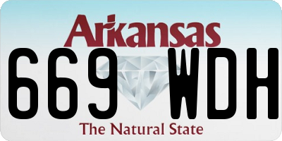 AR license plate 669WDH