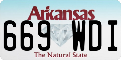 AR license plate 669WDI