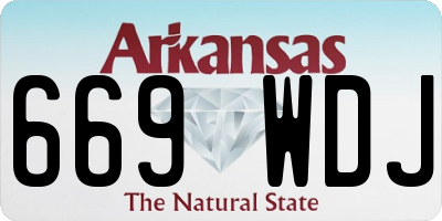 AR license plate 669WDJ