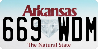 AR license plate 669WDM