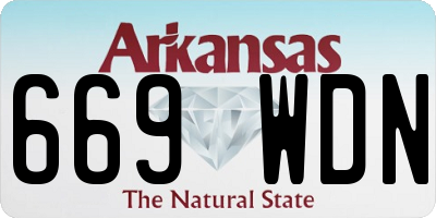 AR license plate 669WDN