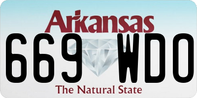AR license plate 669WDO