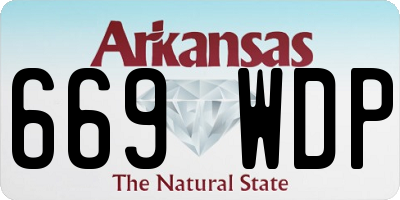 AR license plate 669WDP