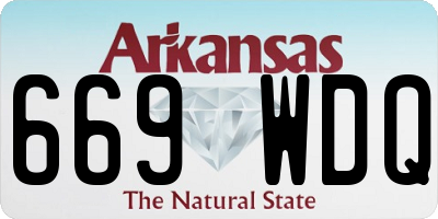AR license plate 669WDQ