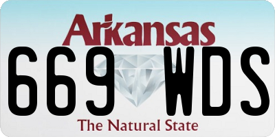 AR license plate 669WDS