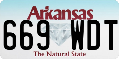 AR license plate 669WDT