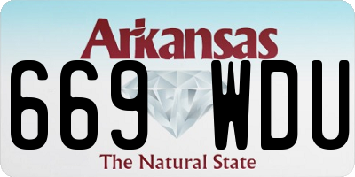 AR license plate 669WDU