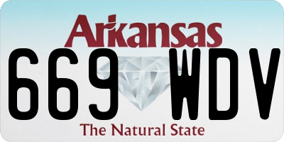 AR license plate 669WDV