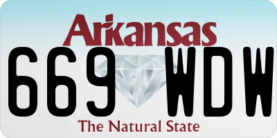 AR license plate 669WDW