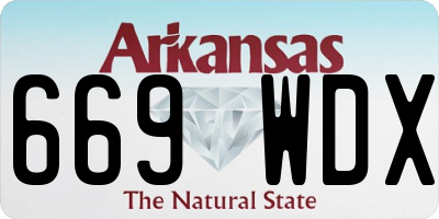 AR license plate 669WDX