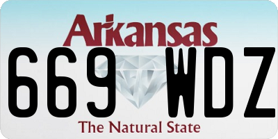 AR license plate 669WDZ