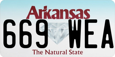 AR license plate 669WEA