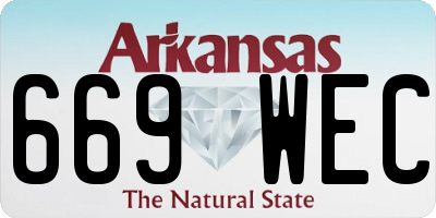 AR license plate 669WEC