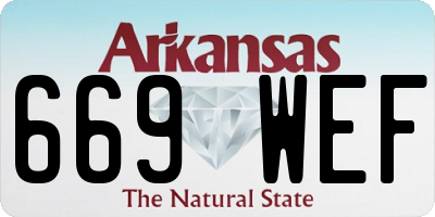AR license plate 669WEF