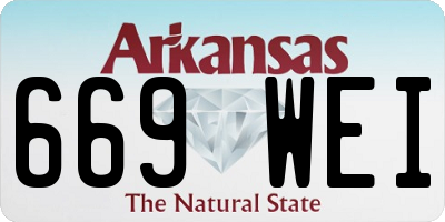 AR license plate 669WEI