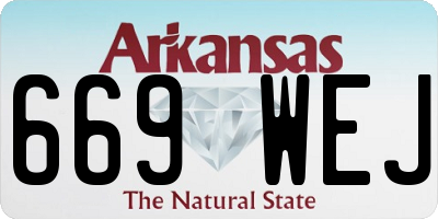 AR license plate 669WEJ