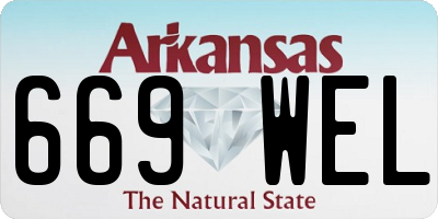 AR license plate 669WEL