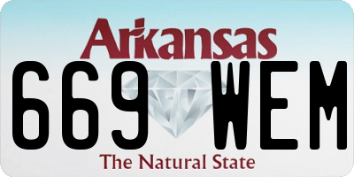 AR license plate 669WEM