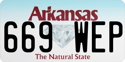 AR license plate 669WEP