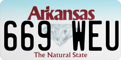 AR license plate 669WEU