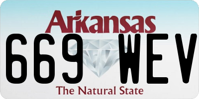 AR license plate 669WEV
