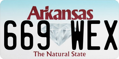 AR license plate 669WEX