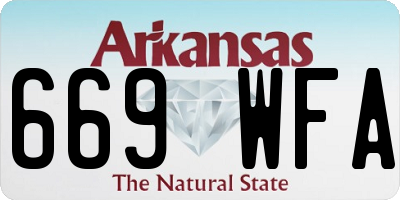 AR license plate 669WFA