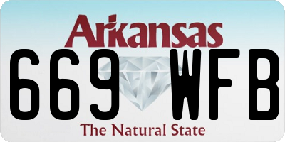 AR license plate 669WFB