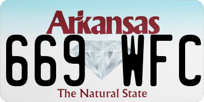 AR license plate 669WFC