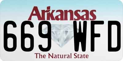 AR license plate 669WFD