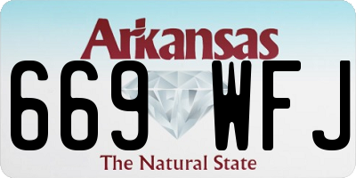 AR license plate 669WFJ
