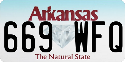 AR license plate 669WFQ