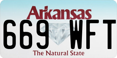 AR license plate 669WFT