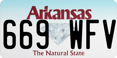 AR license plate 669WFV